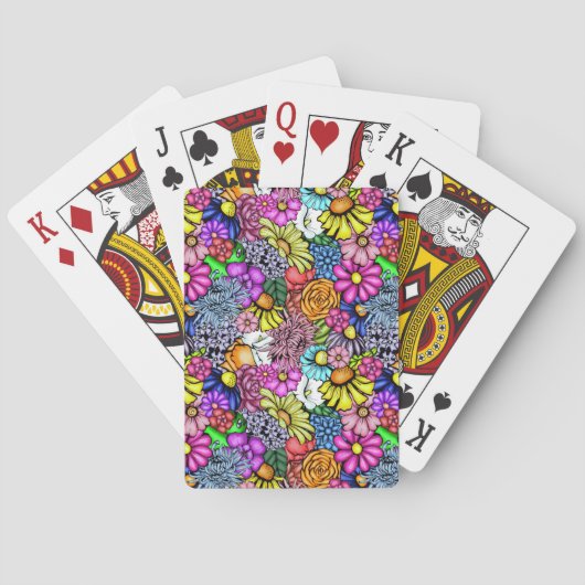 Jeu De Cartes Fleurs hippies super (dos)