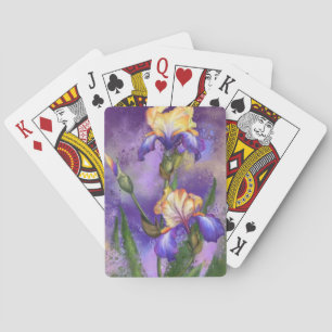 Jeu De Cartes Fleurs Iris Violettes Jouer Des Cartes