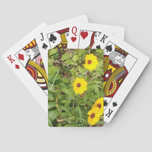 Jeu De Cartes Fleurs jaunes (dos)