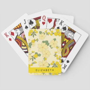 Jeu De Cartes Fleurs Jaunes, Motif De Fleurs, Votre Nom