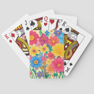 Jeu De Cartes Fleurs lumineuses en couleur complète