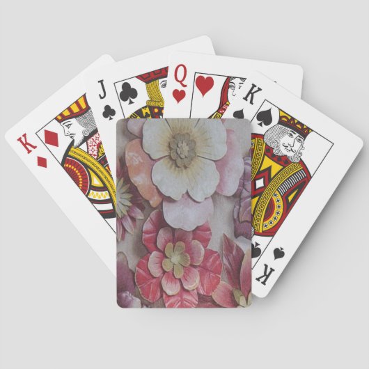 JEU DE CARTES FLEURS MULTICOLORES (dos)