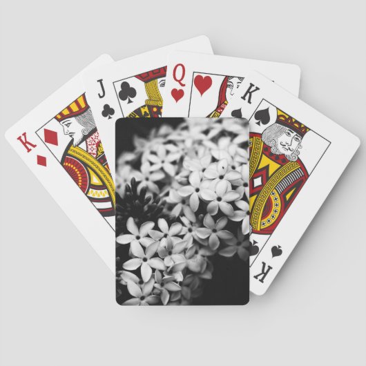 Jeu De Cartes Fleurs noires et blanches (dos)