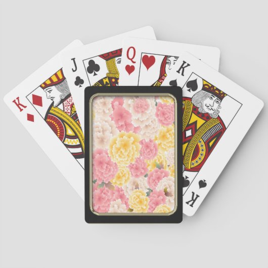 Jeu De Cartes Fleurs oeillets Jeux Cartes (dos)