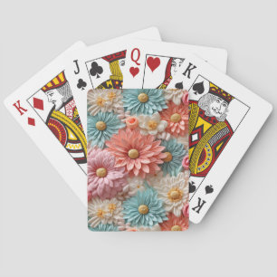 Jeu De Cartes Fleurs Pastel