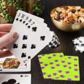 Jeu De Cartes fleurs peintes sur vert (In Situ)