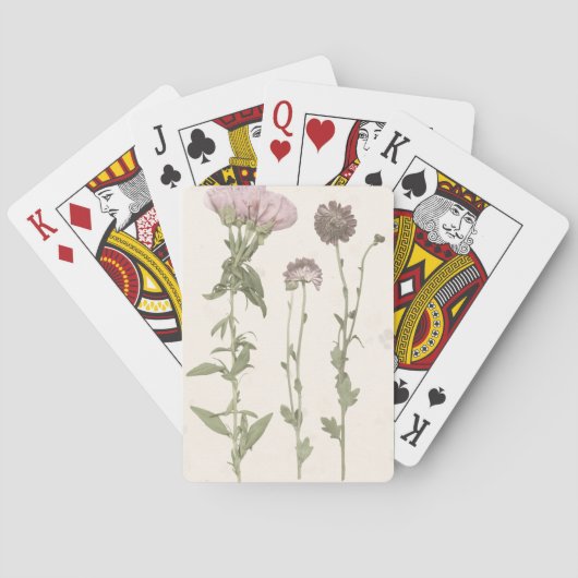 Jeu De Cartes Fleurs pressées - rose (dos)