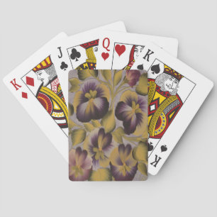 JEU DE CARTES FLEURS PURPLES