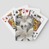 Jeu De Cartes fleurs rétro de lys blancs (dos)