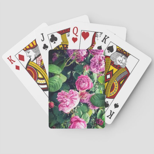 Jeu De Cartes Fleurs roses (dos)