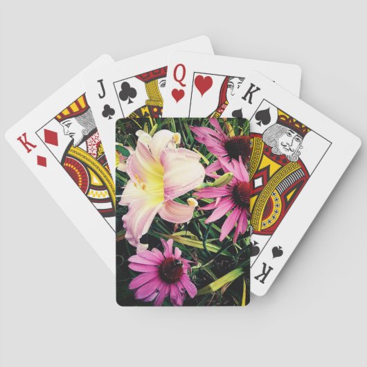 Jeu De Cartes Fleurs roses (dos)