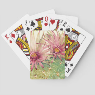 Jeu De Cartes Fleurs roses de cactus