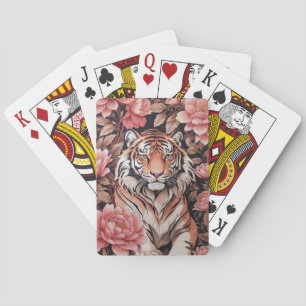 Jeu De Cartes Fleurs roses de tigre en Mémerisation