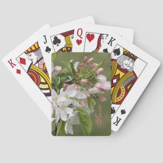 Jeu De Cartes Fleurs roses et blanches (dos)