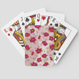 Jeu De Cartes Fleurs roses et rouges - Floral