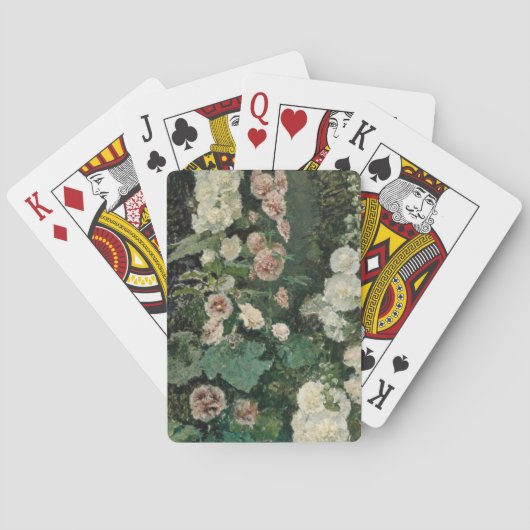 Jeu De Cartes Fleurs Roses Hollyhock (dos)