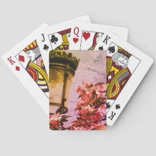 Jeu De Cartes Fleurs roses, Lampe Photographie Jouer Cartes
