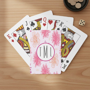 Jeu De Cartes Fleurs roses personnalisées