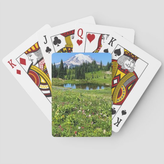 Jeu De Cartes Fleurs sauvages du parc national du Mont Rainier (dos)