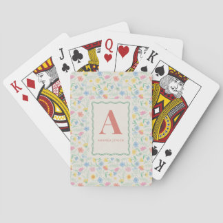 Jeu De Cartes Fleurs sauvages pastel florales personnalisées