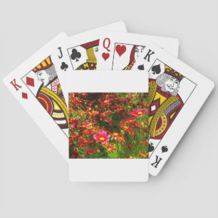 Jeu De Cartes Fleurs sauvages rose et jaune pâle