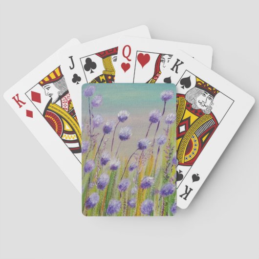 Jeu De Cartes Fleurs sauvages violets (dos)