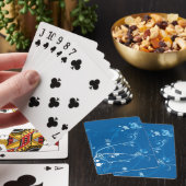 Jeu De Cartes Fleurs sur bleu (In Situ)