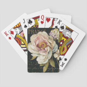Jeu De Cartes Fleurs sur noir