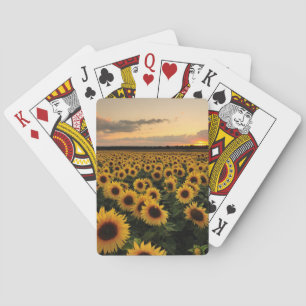Jeu De Cartes Fleurs   Terrain de tournesol