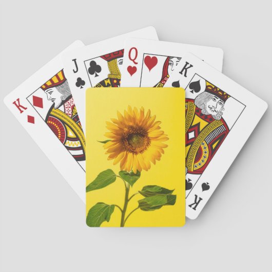 Jeu De Cartes Fleurs | Tournesol jaune (dos)