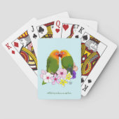 Jeu De Cartes Fleurs tropicales Inséparables (dos)