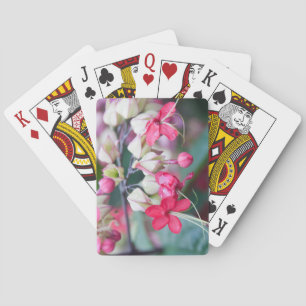 Jeu De Cartes Fleurs tropicales roses et blanches rouges