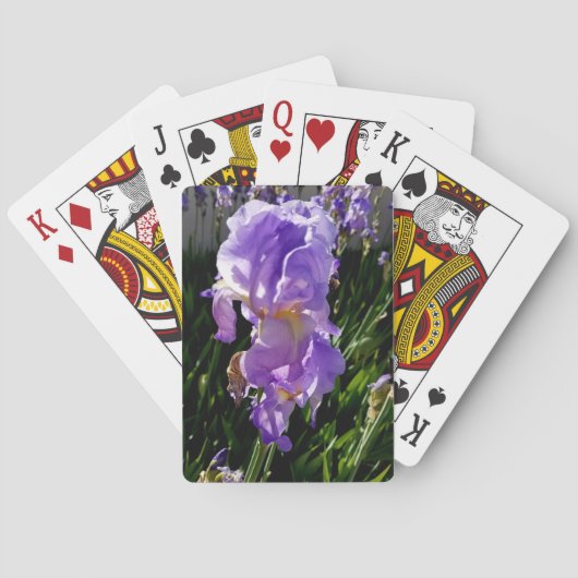 Jeu De Cartes Fleurs Violettes (dos)