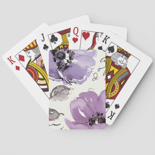 Jeu De Cartes Fleurs violettes (dos)