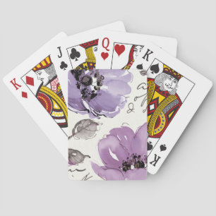 Jeu De Cartes Fleurs violettes