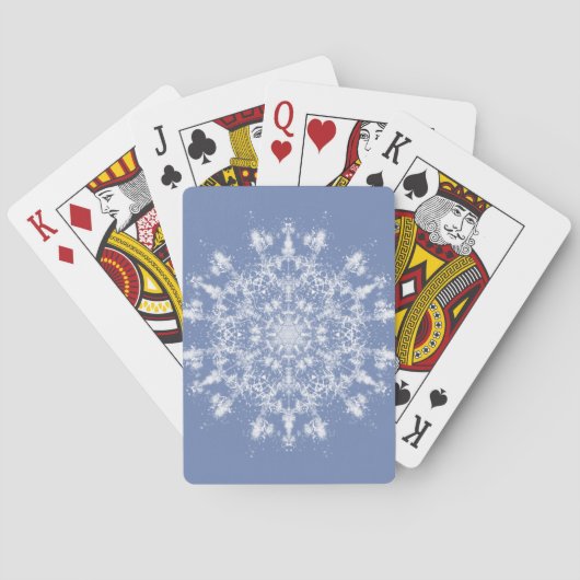 Jeu De Cartes Flocon de neige fractionné en dentelle Abstraite s (dos)