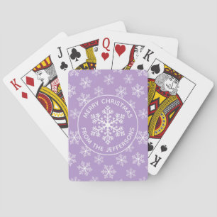 Jeu De Cartes Flocon de neige violet Jouer des cartes