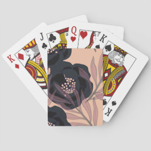 Jeu De Cartes Floral abstract elegance, artistic background.