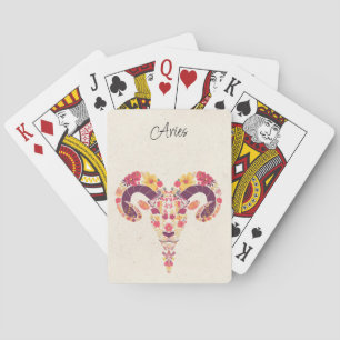 Jeu De Cartes Floral Aries Ram Zodiac