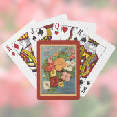 Jeu De Cartes Floral Begonias Pink 1902 Seed Packet Red Teal