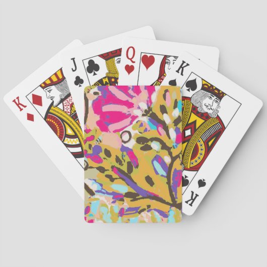 Jeu De Cartes Floral Boho rose I (dos)