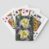 Jeu De Cartes Floral d'Irises pourpre et jaune sans fil (dos)