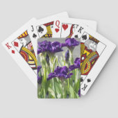 Jeu De Cartes Floral d'Irises violettes profondes (dos)