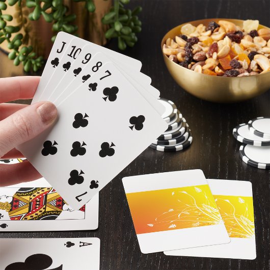 Jeu De Cartes Floral d'or