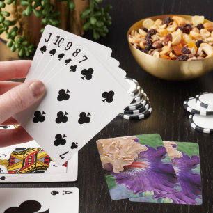 Jeu De Cartes Floral Fleur d'Iris à deux tons