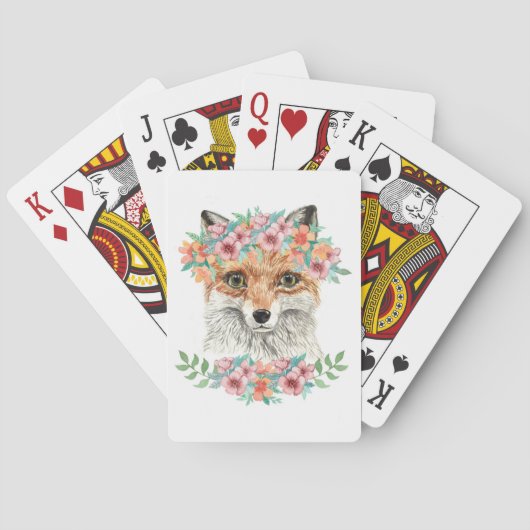 Jeu De Cartes Floral fox (dos)
