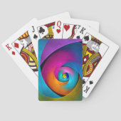 Jeu De Cartes Floral moderne Art Abstrait rose Bleu Motif #17 (dos)