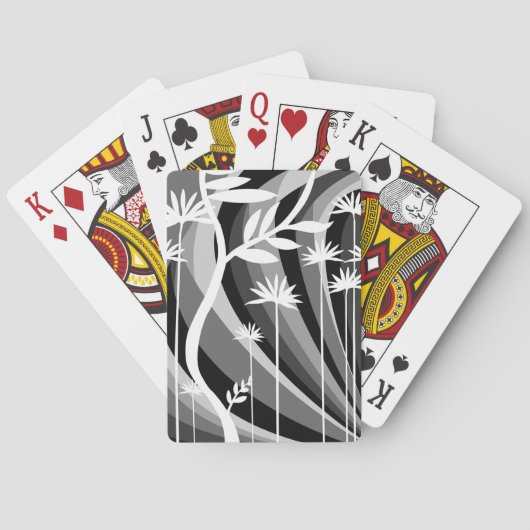 Jeu De Cartes Floral monochromatique (dos)