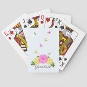 Jeu De Cartes Floral papillon (dos)