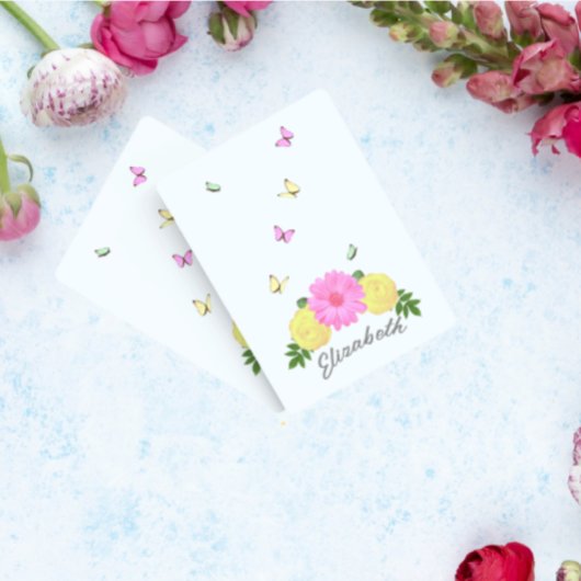 Jeu De Cartes Floral papillon